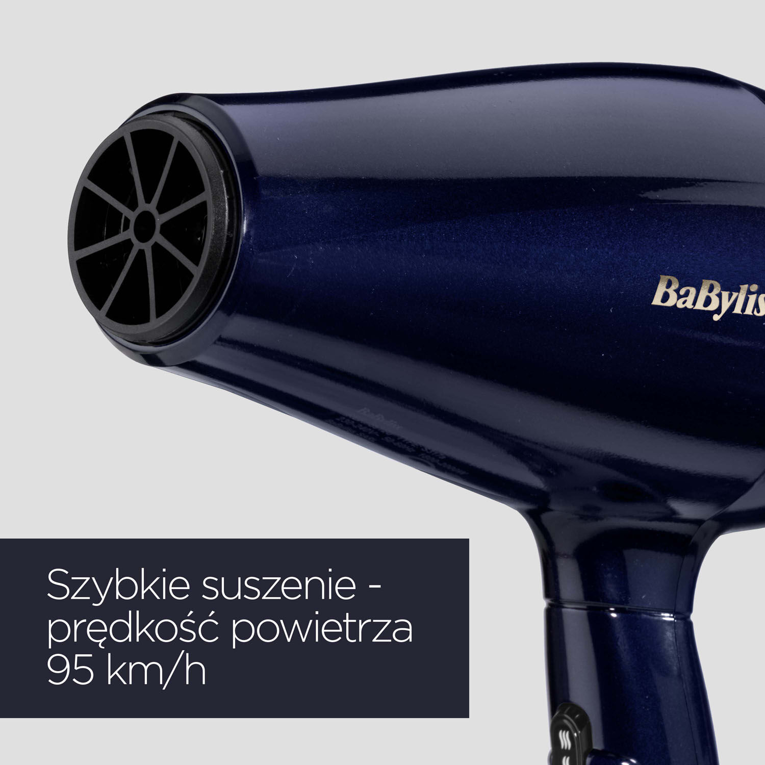 Szybkie suszenie -, prędkość powietrza 95 km/h